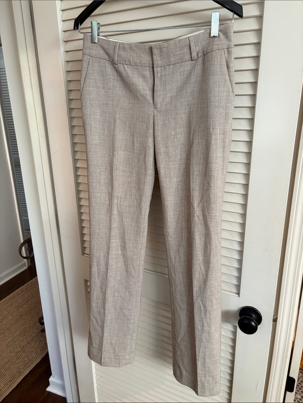 Banana Republic Light Taupe Straight-Leg Trousers